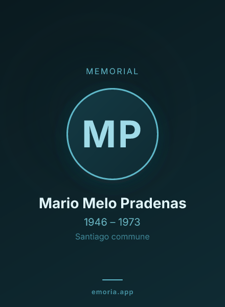 Memorial portrait of Mario Melo Pradenas