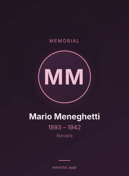 Memorial portrait of Mario Meneghetti
