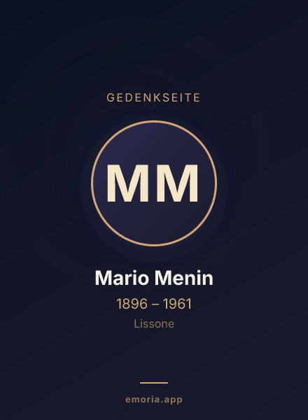 Gedenkportrait von Mario Menin