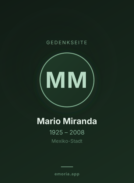 Gedenkportrait von Mario Miranda
