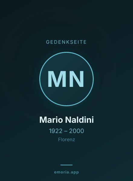 Gedenkportrait von Mario Naldini