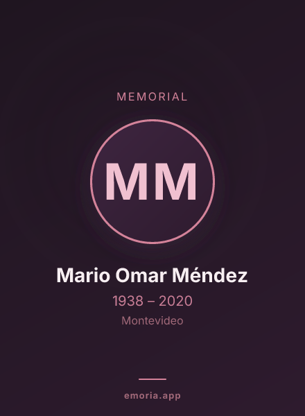Memorial portrait of Mario Omar Méndez