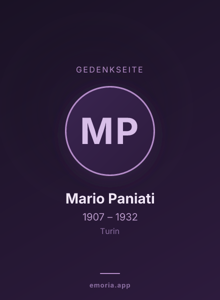 Gedenkportrait von Mario Paniati
