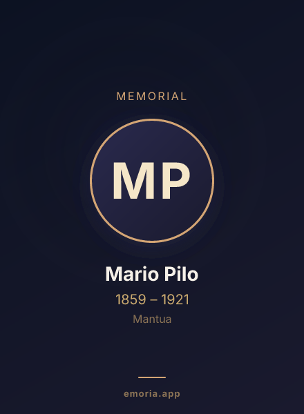 Memorial portrait of Mario Pilo