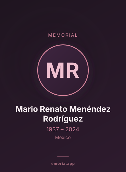 Memorial portrait of Mario Renato Menéndez Rodríguez