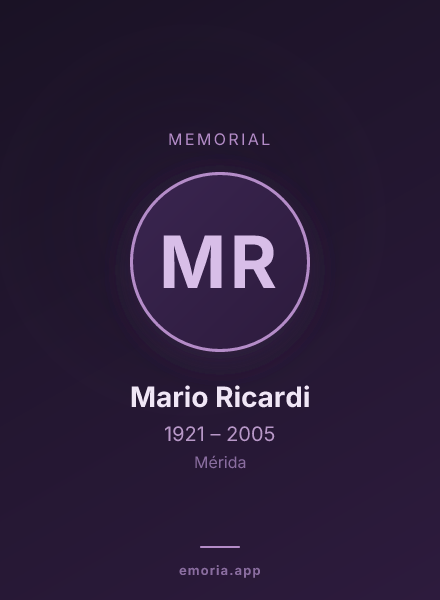 Memorial portrait of Mario Ricardi
