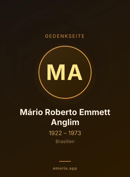 Gedenkportrait von Mário Roberto Emmett Anglim