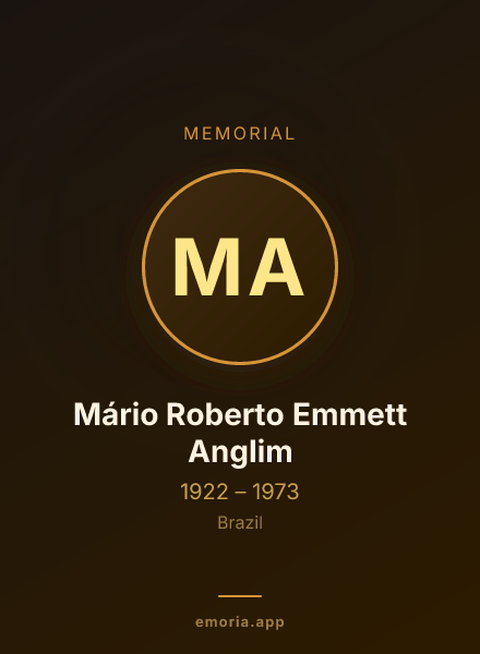 Memorial portrait of Mário Roberto Emmett Anglim
