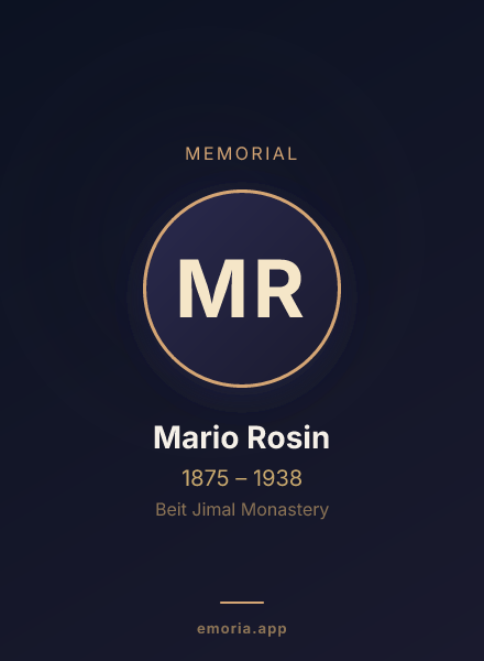 Memorial portrait of Mario Rosin