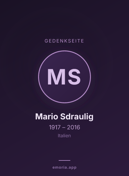Gedenkportrait von Mario Sdraulig