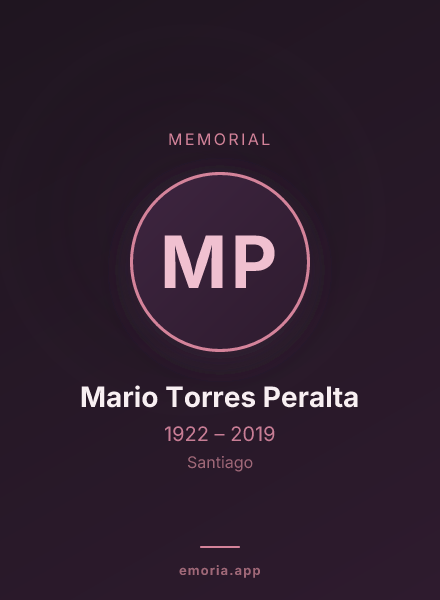 Memorial portrait of Mario Torres Peralta