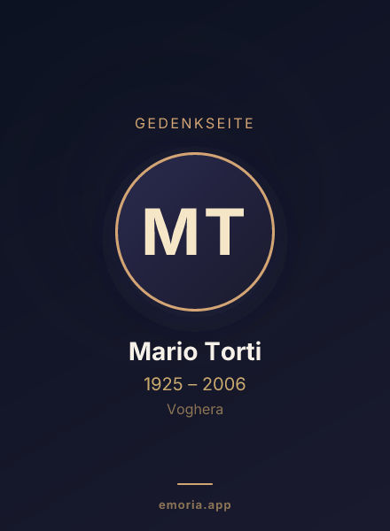 Gedenkportrait von Mario Torti