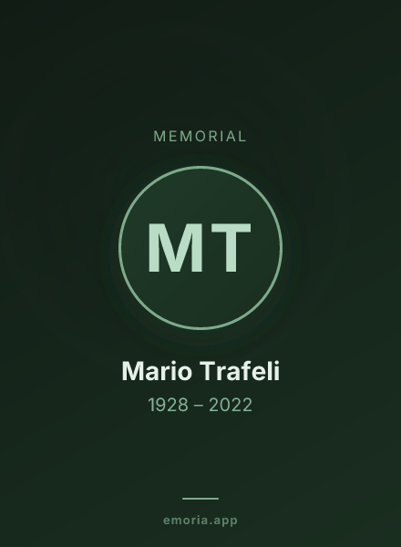 Memorial portrait of Mario Trafeli