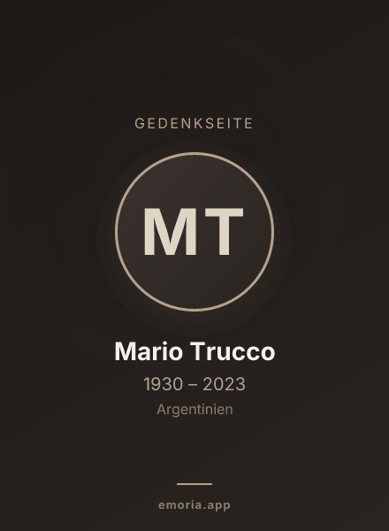 Gedenkportrait von Mario Trucco