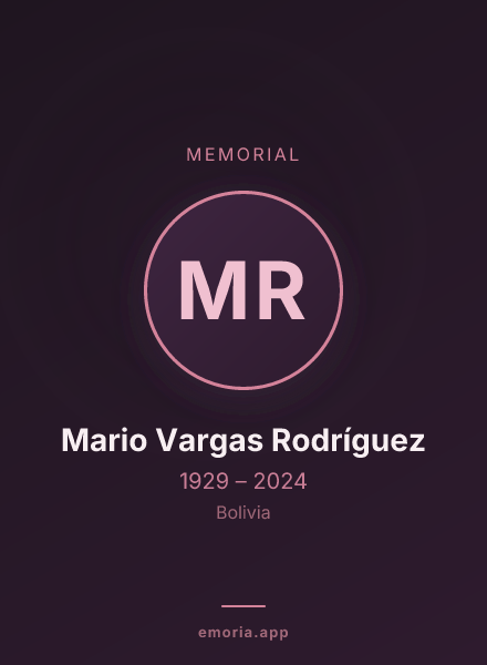 Memorial portrait of Mario Vargas Rodríguez