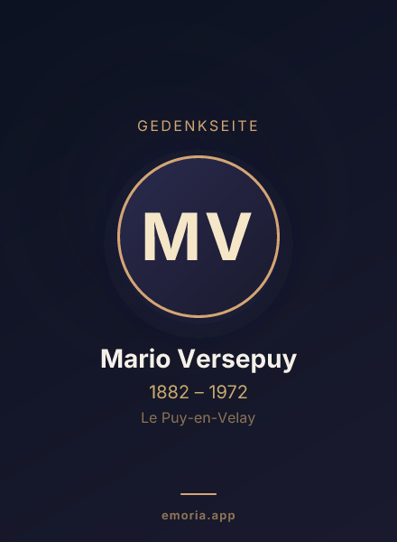 Gedenkportrait von Mario Versepuy