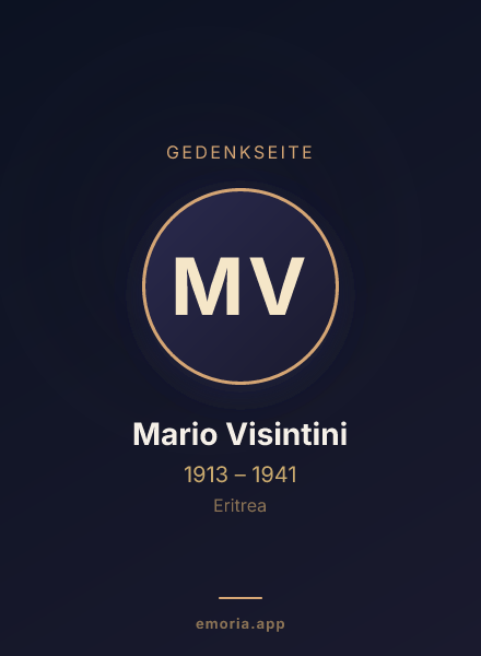 Gedenkportrait von Mario Visintini