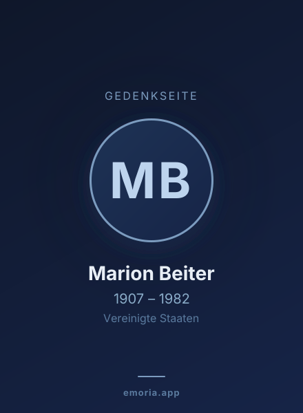 Gedenkportrait von Marion Beiter