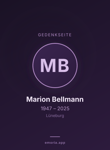 Gedenkportrait von Marion Bellmann