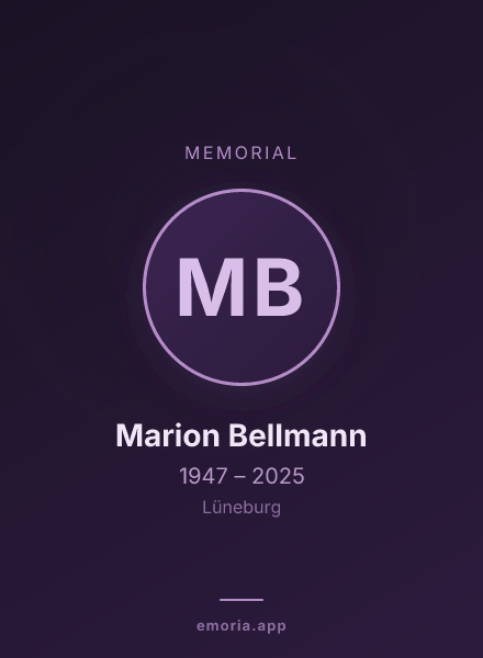 Memorial portrait of Marion Bellmann