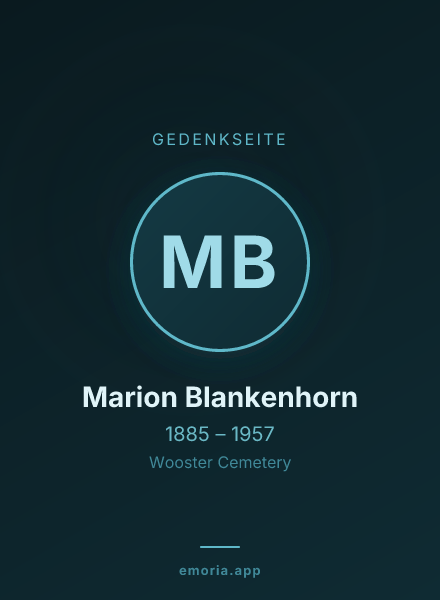 Gedenkportrait von Marion Blankenhorn