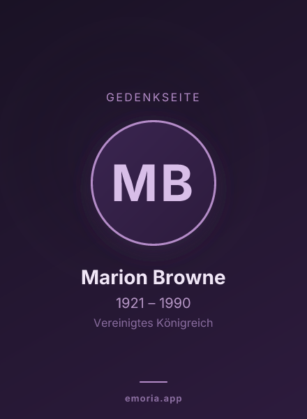 Gedenkportrait von Marion Browne