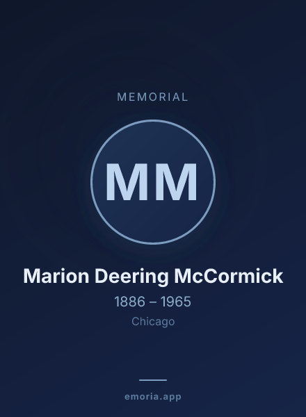 Memorial portrait of Marion Deering McCormick
