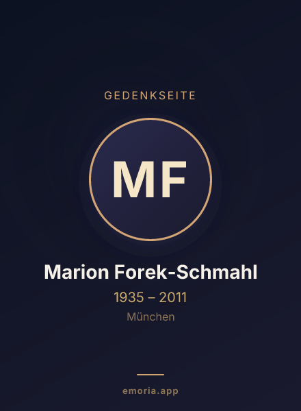 Gedenkportrait von Marion Forek-Schmahl