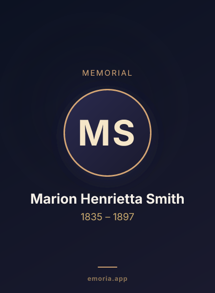 Memorial portrait of Marion Henrietta Smith