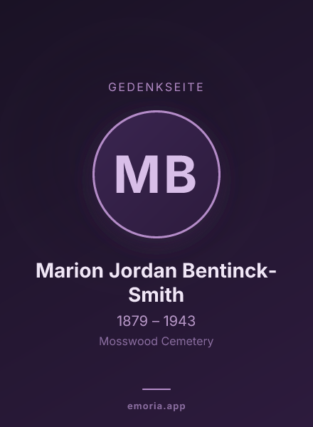 Gedenkportrait von Marion Jordan Bentinck-Smith