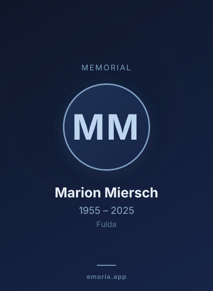 Memorial portrait of Marion Miersch