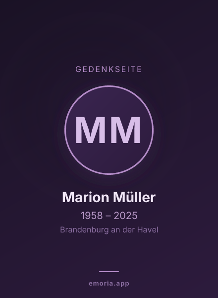Gedenkportrait von Marion Müller