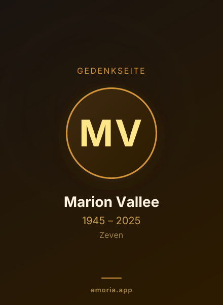 Gedenkportrait von Marion Vallee