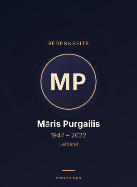 Gedenkportrait von Māris Purgailis