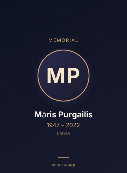 Memorial portrait of Māris Purgailis