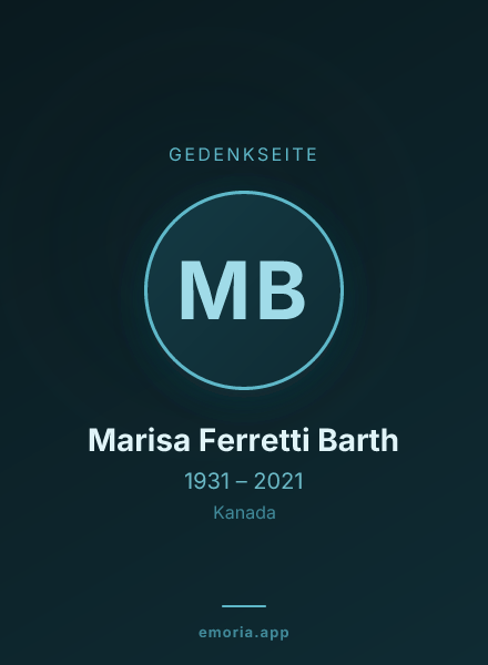 Gedenkportrait von Marisa Ferretti Barth