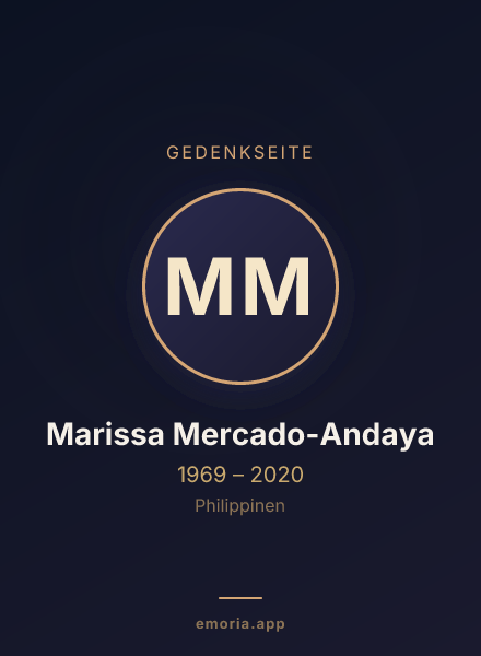 Gedenkportrait von Marissa Mercado-Andaya