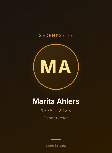 Gedenkportrait von Marita Ahlers