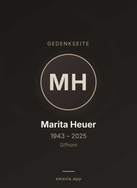 Gedenkportrait von Marita Heuer
