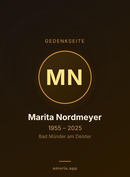 Gedenkportrait von Marita Nordmeyer