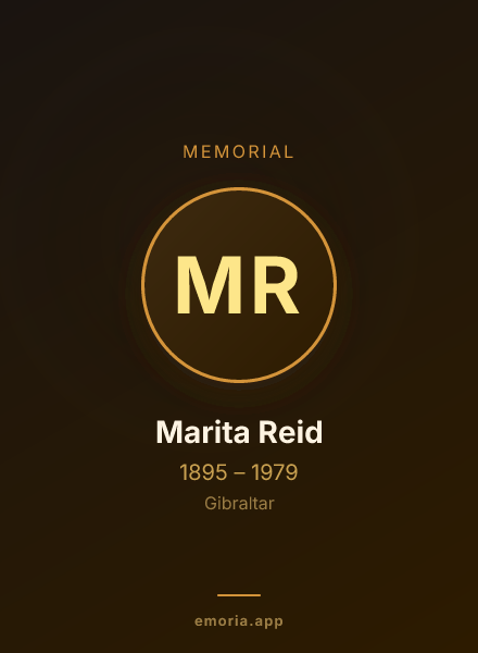 Memorial portrait of Marita Reid