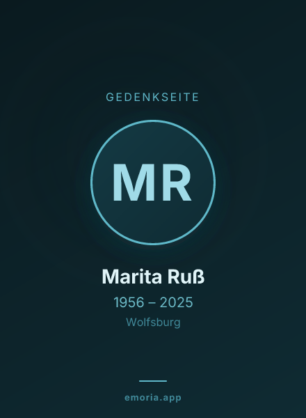 Gedenkportrait von Marita Ruß