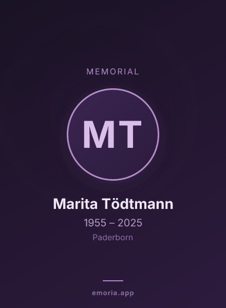 Memorial portrait of Marita Tödtmann