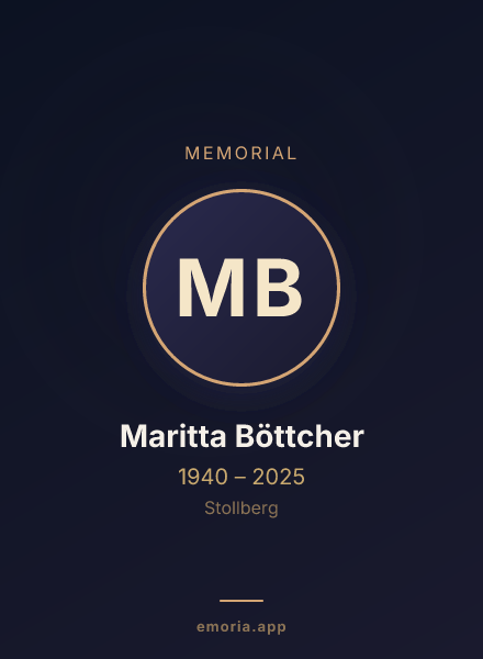 Memorial portrait of Maritta Böttcher