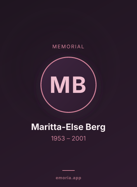 Memorial portrait of Maritta-Else Berg