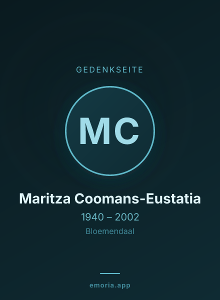 Gedenkportrait von Maritza Coomans-Eustatia
