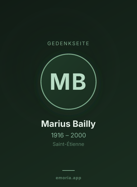 Gedenkportrait von Marius Bailly