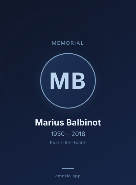 Memorial portrait of Marius Balbinot
