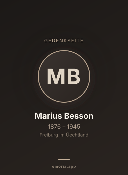 Gedenkportrait von Marius Besson