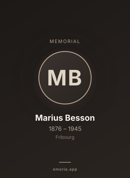 Memorial portrait of Marius Besson